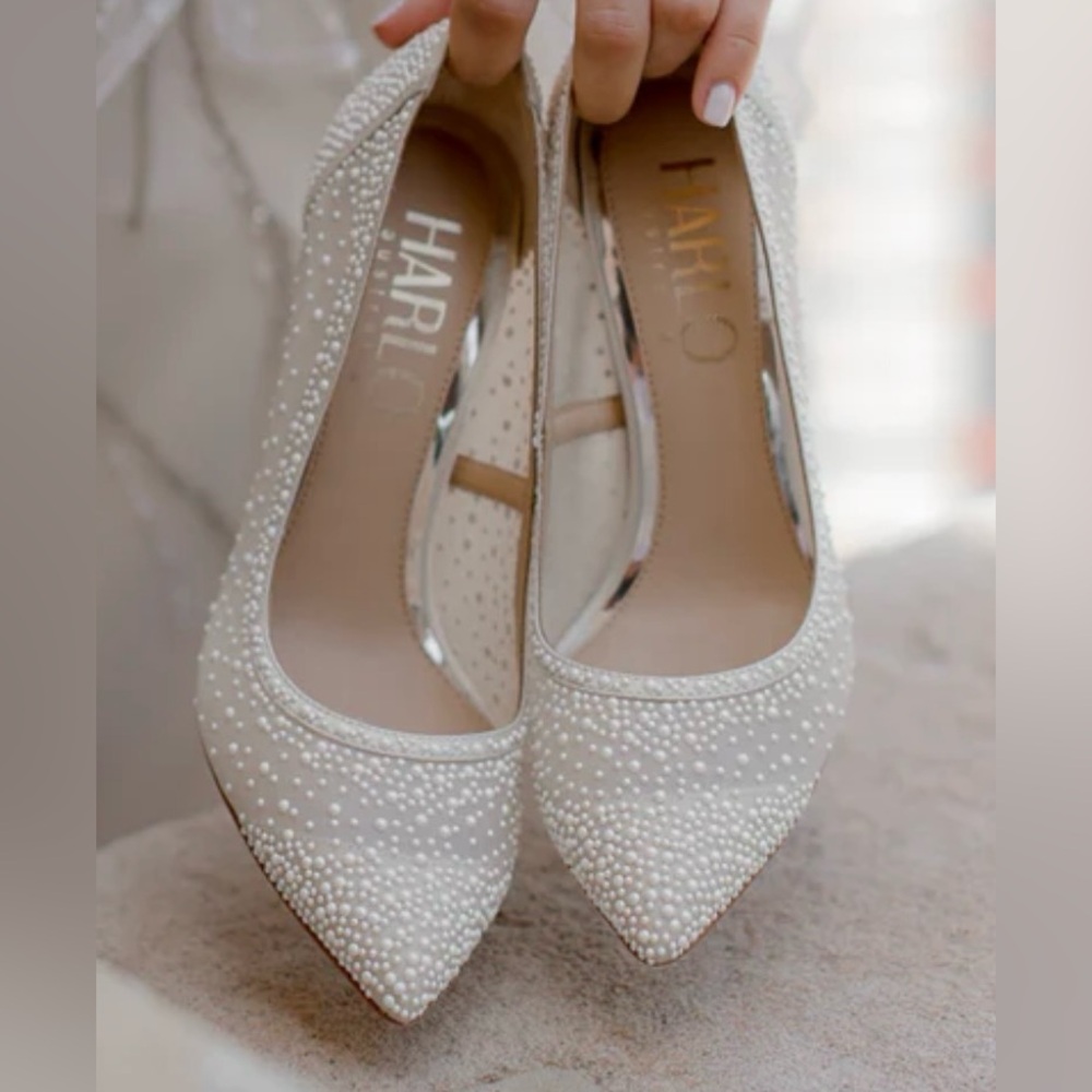 Harlo pearl ivory bridal shoes